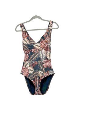 Hurley Tropical One Piece Swimsuit Shelf Bra Women's XL Beach Resort Used
